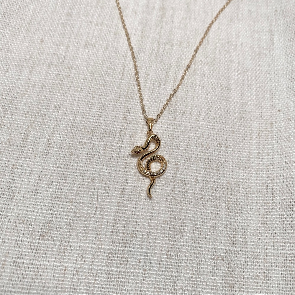 snake pendant - gold filled
